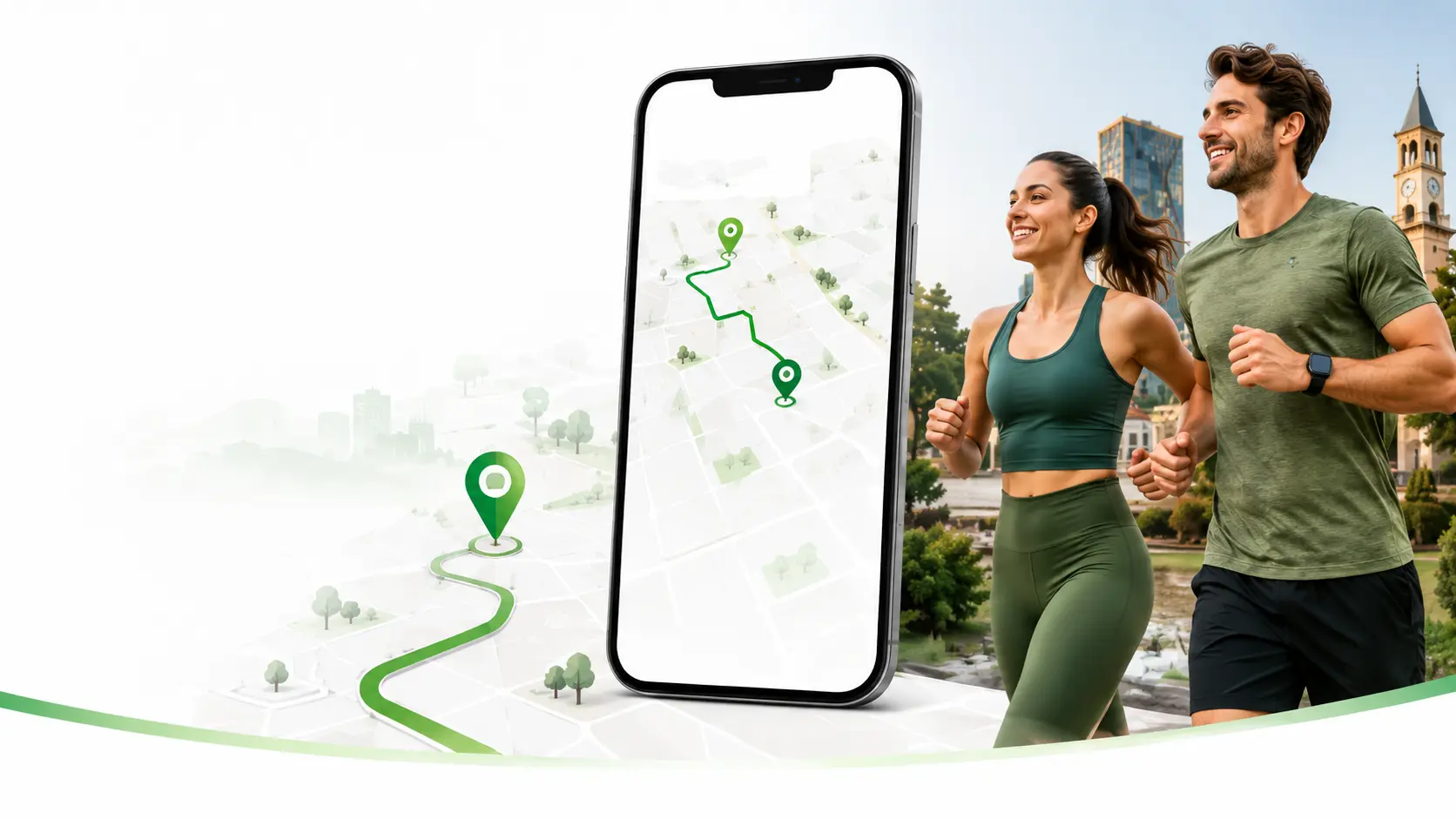 Tirana Run route, mobile app and walkers in Tirana