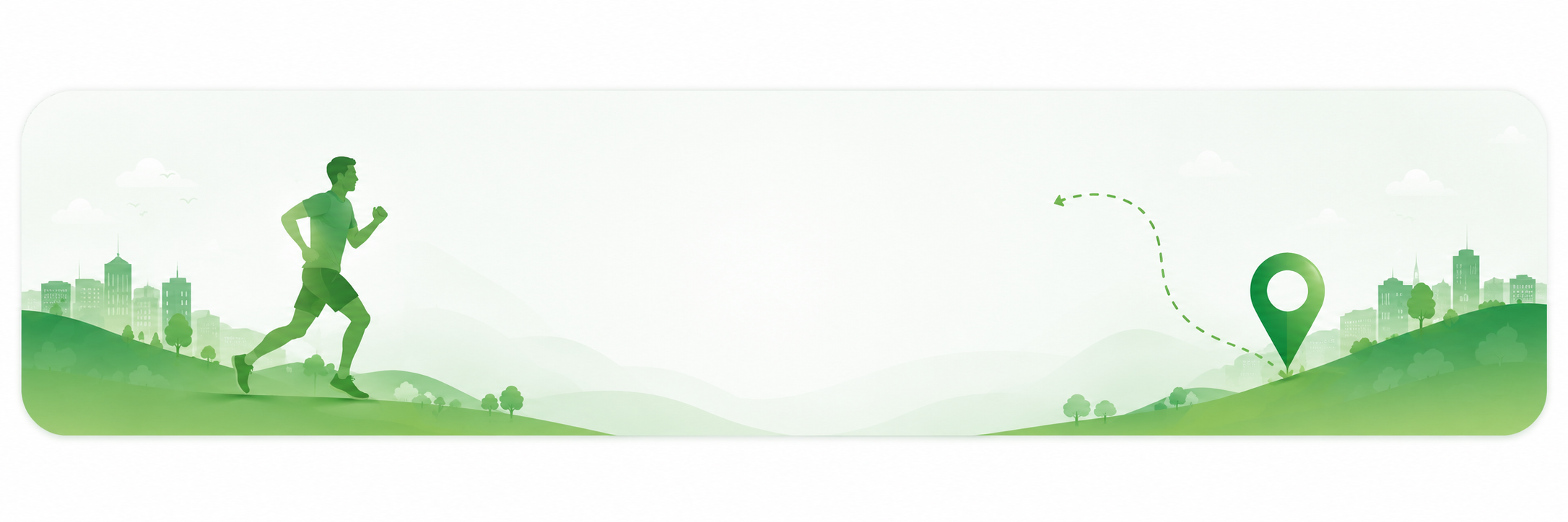 Runner, Tirana skyline and route pin illustration
